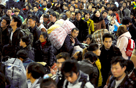 © Reuters Menschenmasse in China