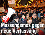 Demonstranten in Budapest