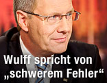 Deutscher Bundespräsident Wulff während eines TV-Interviews
