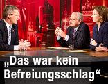 Deutscher Bundespräsident Wulff während eines TV-Interviews