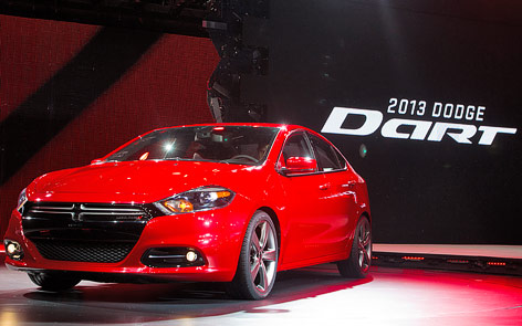 Der 2013 Dodge Dart auf der Automesse in Detroit