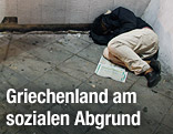 Obdachloser in Athen