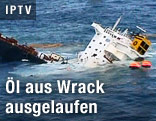 Sinkendes Containerschiff "Rena"