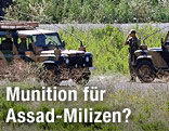 Milit&auml;rfahrzeuge an der t&uuml;rkisch-syrischen Grenze