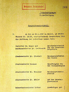 Teilnehmerliste der Wannseekonferenz laut Protokoll, Faksimile