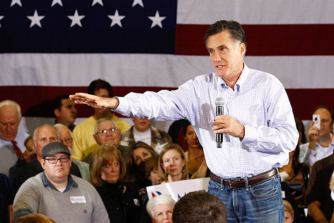 © Reuters/Jim Young Mitt Romney bei einer Rede im Wahlkampf
