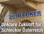 Schlecker-Logo an einer Hauswand