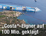 Luftaufnahme der "Costa Concordia"