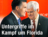 Newt Gingrich und Mitt Romney, Präsidentschaftskandidaten der Republikaner