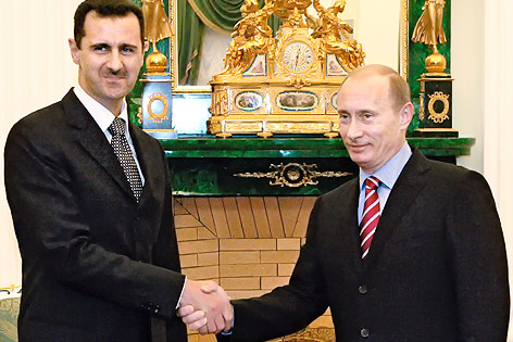 © AP/RIA Novosti/Mikhail Klimentyev Russlands Präsident Wladimir Putin und der syrische Machthaber Baschar al-Assad