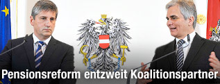Vizekanzler Michael Spindelegger und Bundeskanzler Werner Faymann