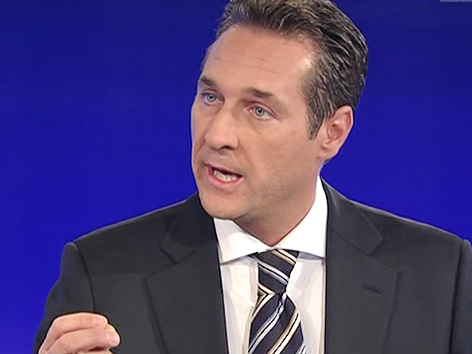 © ORF Heinz-Christian Strache in der ZIB
