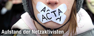 Demonstrant gegen ACTA
