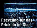 Wasserglas mit Kohlensäure