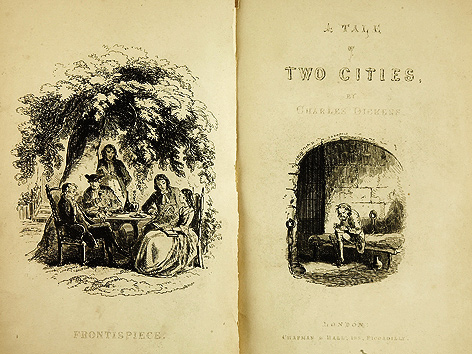 © Public Domain Buchcover von "Die Gesichte zweier Städte"