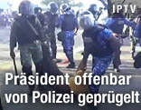 Demonstranten auf den Straßen von Male