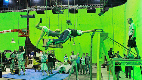 Am Filmset von "Iron Sky"