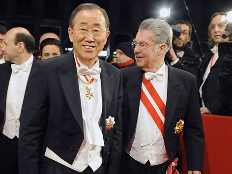 © APA/Helmut Fohringer Präsident Heinz Fischer und UNO-Generalsekretär Ban Ki Moon