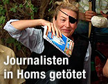Die US-amerikanische Journalistin Marie Colvin