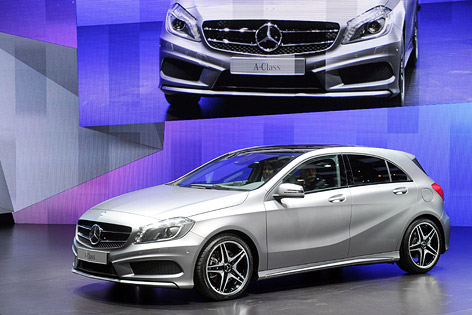 Präsentation der neuen Mercedes A-Klasse beim Autosalon Genf