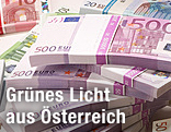Euroscheine in B&uuml;ndeln