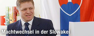Sieger der Wahl in der Slowakei Robert Fico