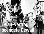 Ben Balla Anhänger auf einem Truck wehen mit einer Fahne 1962