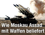 Luftabwehrsystem bei einer Übung in Syrien