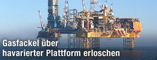 Die Elgin Wellhead Plattform in der Nordsee