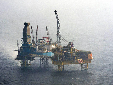 Die Elgin Wellhead Plattform in der Nordsee