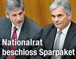 Bundeskanzler Werner Faymann und Vizekanzler Michael Spindelegger