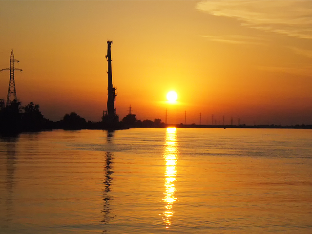 © ORF.at/Simone Leonhartsberger Sonnenuntergang über der Donau