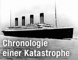 Die RMS Titanic vor der Abfahrt nach New York