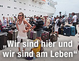Passagiere des Kreuzfahrtschiffs "Costa Allegra"