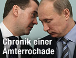 Russischer Regierungschef Wladimir Putin und Präsident Dmitri Medwedew