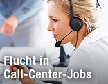 Call-Center-Mitarbeiterin
