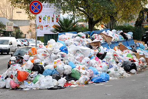 © AP/Alessandro Fucarini Müllberge in Palermo