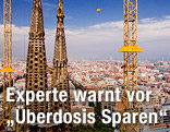 Stadtansicht von Barcelona aus Vogelperspektive