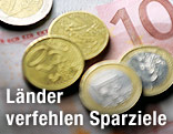 10-Euro-Schein und M&uuml;nzen