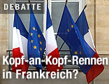 Französische und EU-Flaggen
