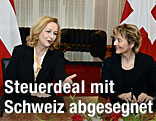 Finanzministerin Maria Fekter mit der Schweizer Finanzministerin Eveline Widmer-Schlumpf
