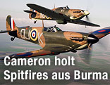 Biritische Spitfire im Flug