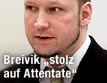 Anders Breivik im Gerichtssaal