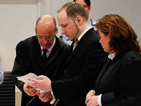 © APA/EPA/Hakon Mosvold Larsen Anders Breivik im Gerichtssaal