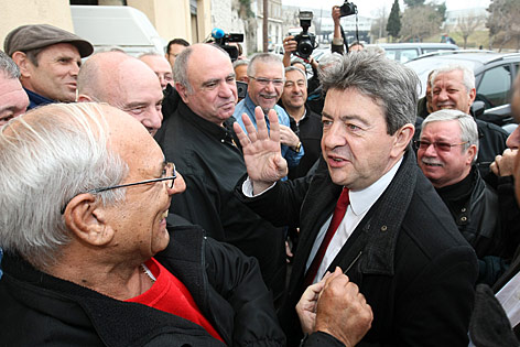 © AP/Claude Paris Jean-Luc Melenchon, Kandidat der Linkspartei zur Präsidentenwahl in Frankreich