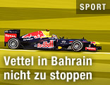 Sebastian Vettel auf der Rennstrecke in Bahrain