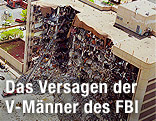Alfred Murrah Federal Building in Oklahoma City nach der Explosion