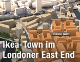 Screenshot zeigt Modell des geplanten "Strand East"