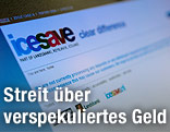 Icesave-Webseite auf Computerbildschirm