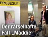 Plakat mit Hinweis auf vermisste Madeleine McCann